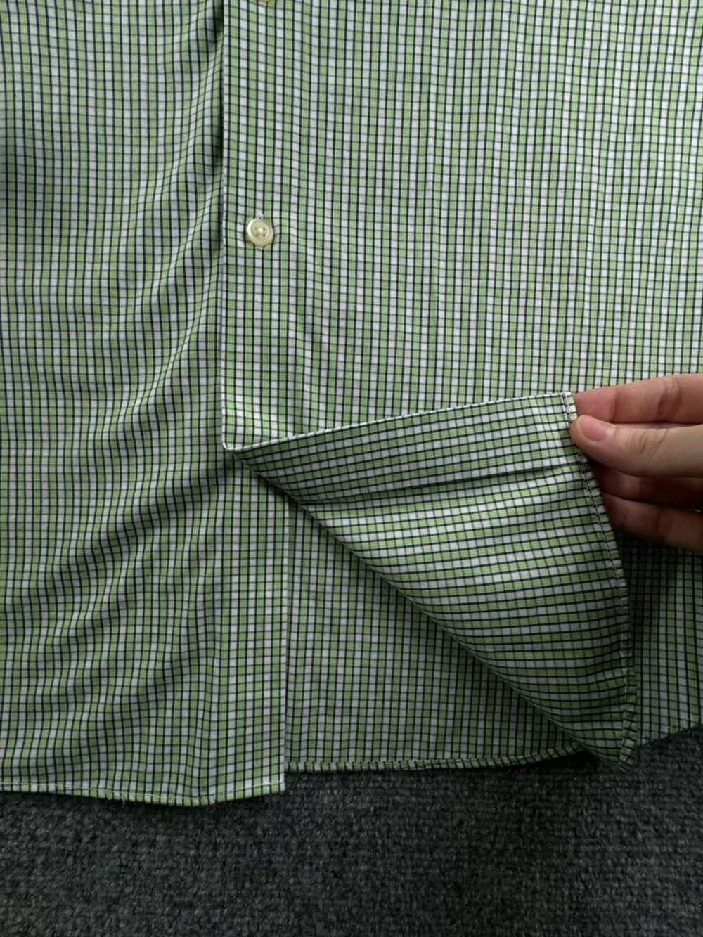 Banana Republic Shirt Men Green Long Sleeve Button Up Slim Fit Non Iron Cotton
